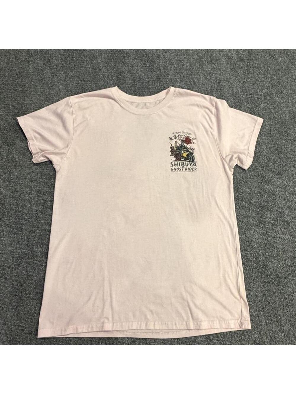 Pale pink Shibuya ghost rider t-shirt men’s large